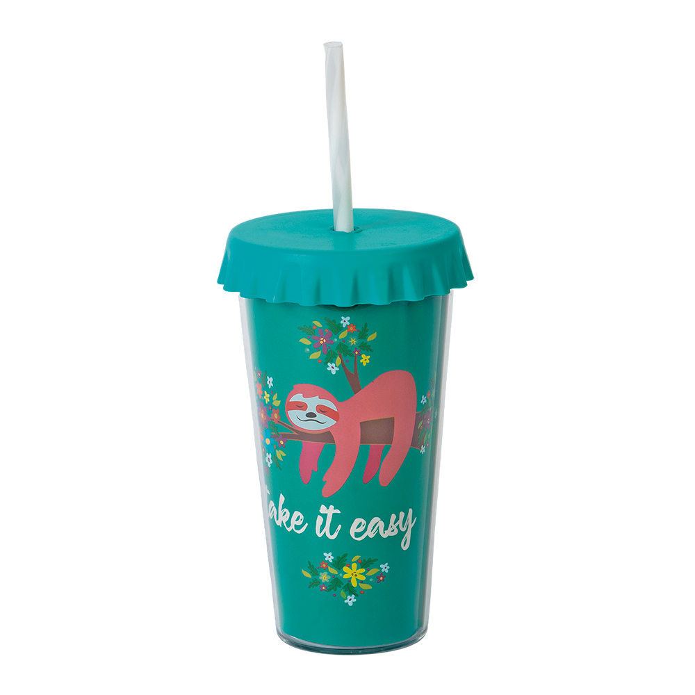 COP-24/02 / Vasos de 550 ml / Vaso doble con tapa de rosca/Couche