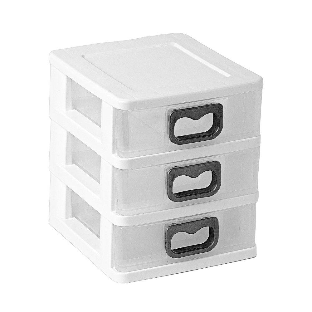 GV-17 / Gaveteiro 0,218Kg / Gaveteiro Plástico 3 Gavetas