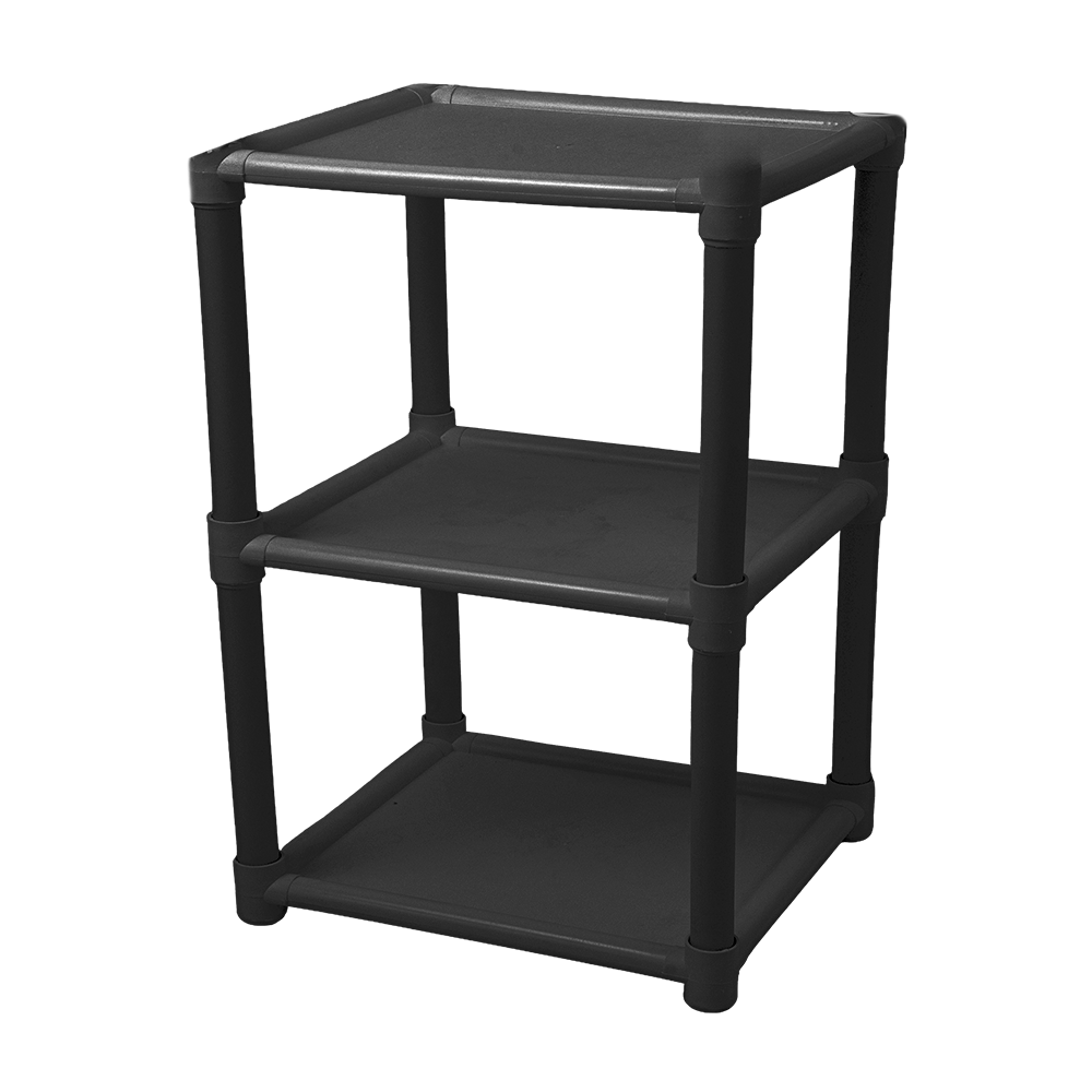 KIT-J / Prateleiras 2,230Kg / Estante Plástica 3 Prateleiras