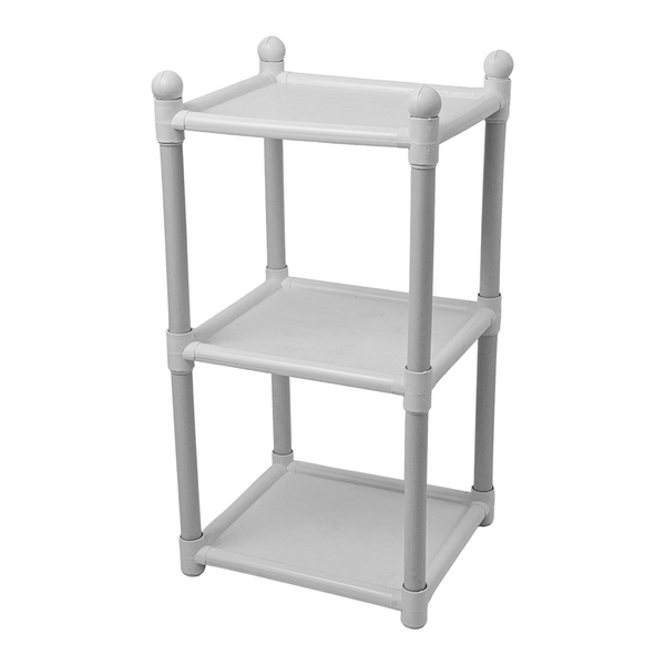 KIT-D / Prateleiras 1,192Kg / Estante Plástica 3 Prateleiras