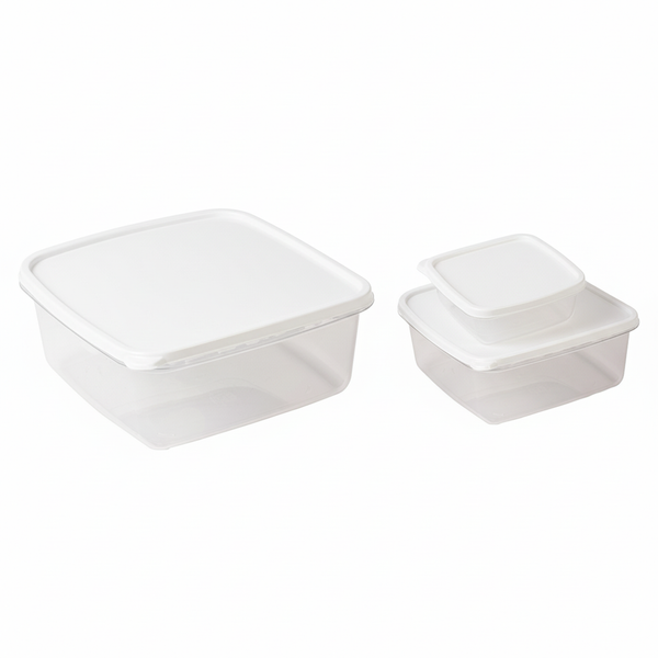 PO-51/3 / Conjunto Pote Hermético Quadrado