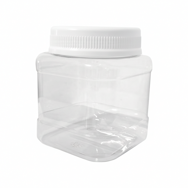 PO-62 / Potes 1.500ml / Pote Hermético Quadrado com Tampa Circular